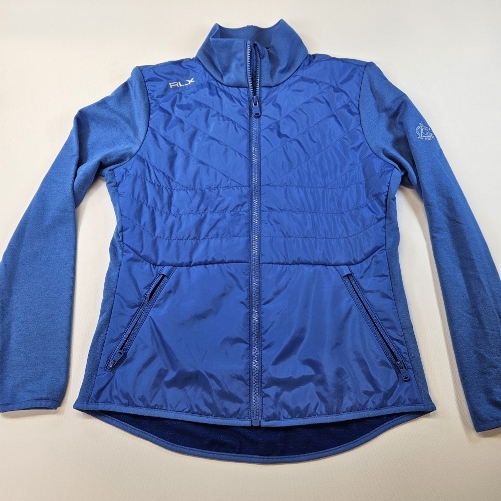 RLX Ralph Lauren Golf Wicking Wool Blend Blue Jacket Women’s Size XS $268 New